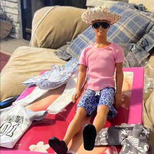 Stylish Doll with Pink Shirt and Blue Shorts